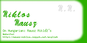 miklos mausz business card